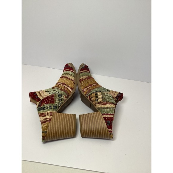 Wonderly Aztec Print Pointed Toe Mule Heel Women's Size 8 Western Style - Picture 6 of 8